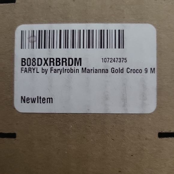 FARYL by Farylrobin Marianna Gold Croco 9 M - Picture 3 of 3